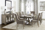 Vermillion Neutral Bisque Wood Button-Tufted Fabric Upholstered Seat Rectangular Dining Room Set - Ella Furniture