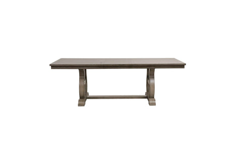 Vermillion Neutral Bisque Wood Button-Tufted Fabric Upholstered Seat Rectangular Dining Room Set - Ella Furniture