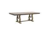 Vermillion Neutral Bisque Wood Button-Tufted Fabric Upholstered Seat Rectangular Dining Room Set - Ella Furniture