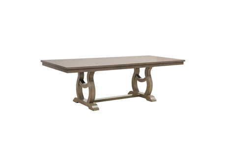 Vermillion Neutral Bisque Wood Button-Tufted Fabric Upholstered Seat Rectangular Dining Room Set - Ella Furniture