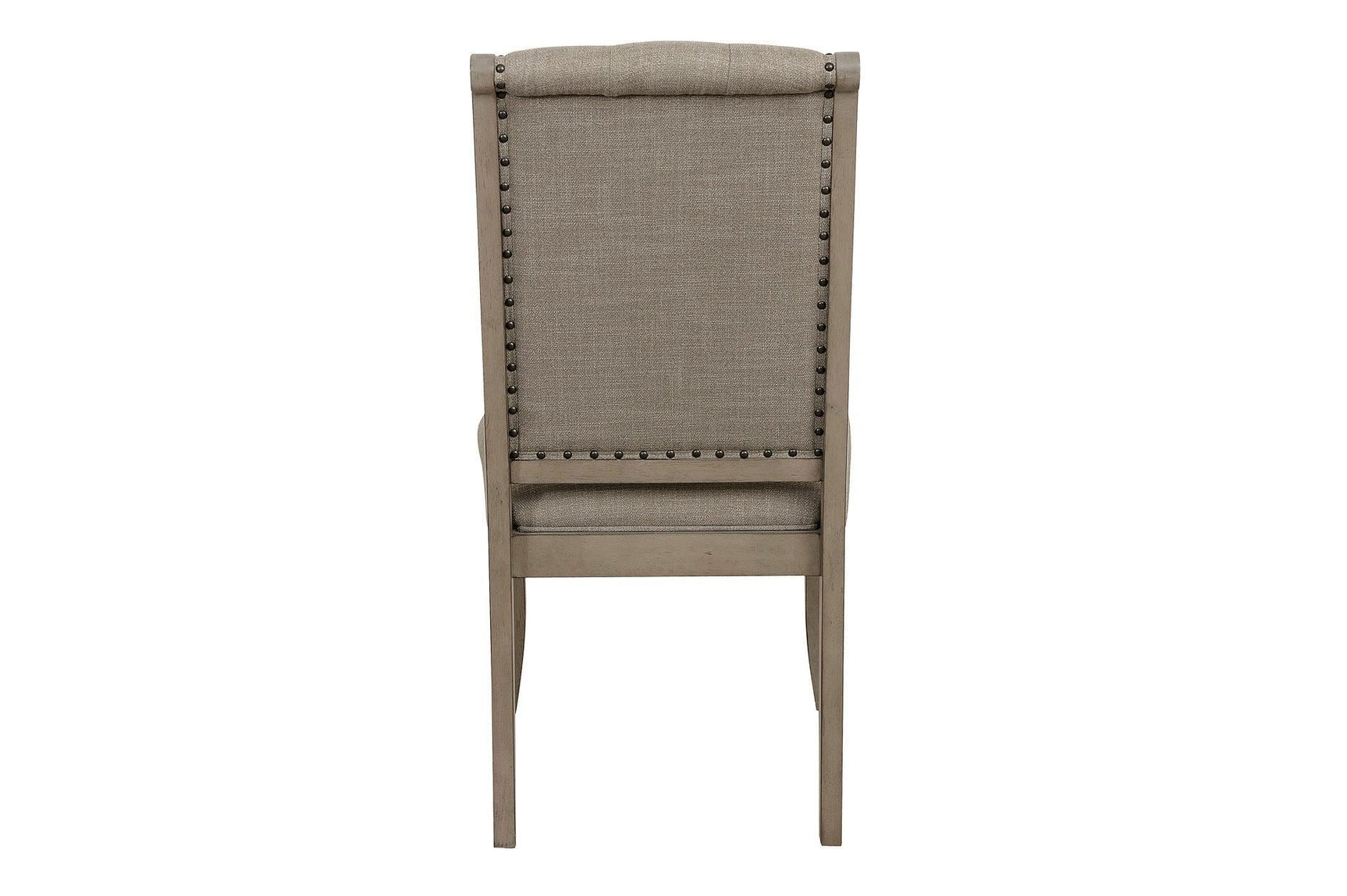 Vermillion Neutral Bisque Wood Button-Tufted Fabric Upholstered Seat Rectangular Dining Room Set - Ella Furniture