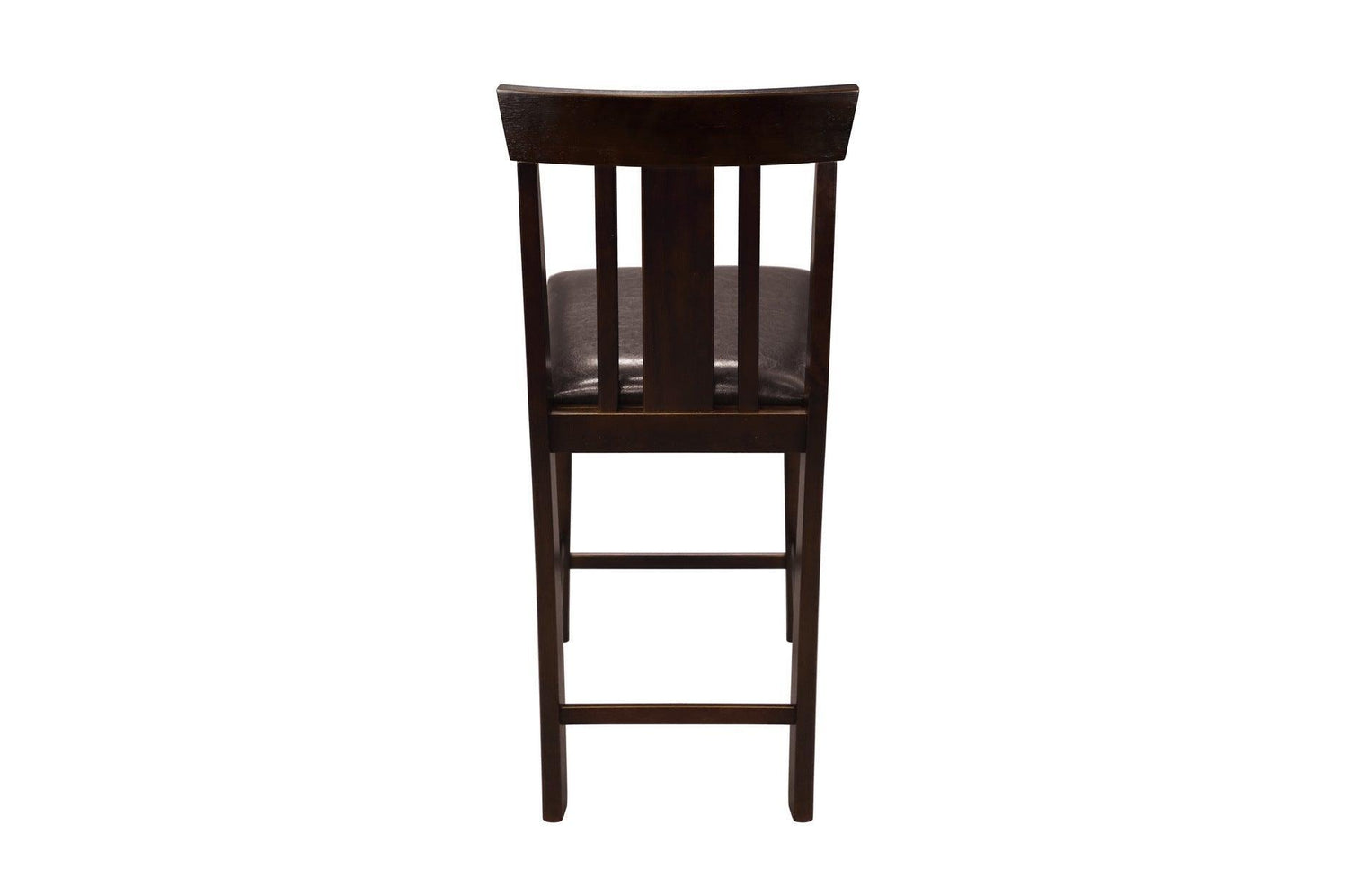 Diego Espresso Finish Modern Solid Wood Faux Leather Seat Square Counter Height Dining Room Set - Ella Furniture