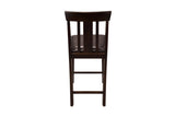 Diego Espresso Finish Modern Solid Wood Faux Leather Seat Square Counter Height Dining Room Set - Ella Furniture