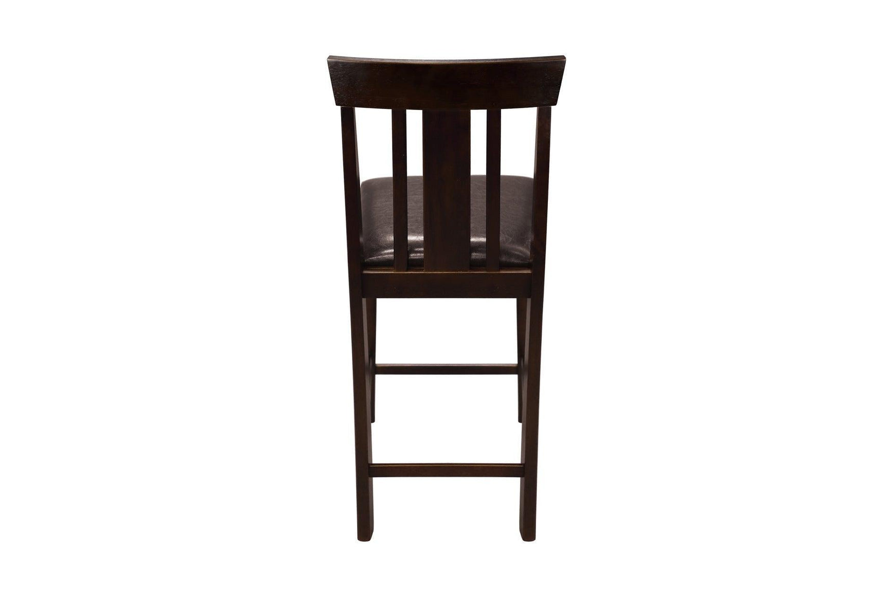 Diego Espresso Finish Modern Solid Wood Faux Leather Seat Square Counter Height Dining Room Set - Ella Furniture