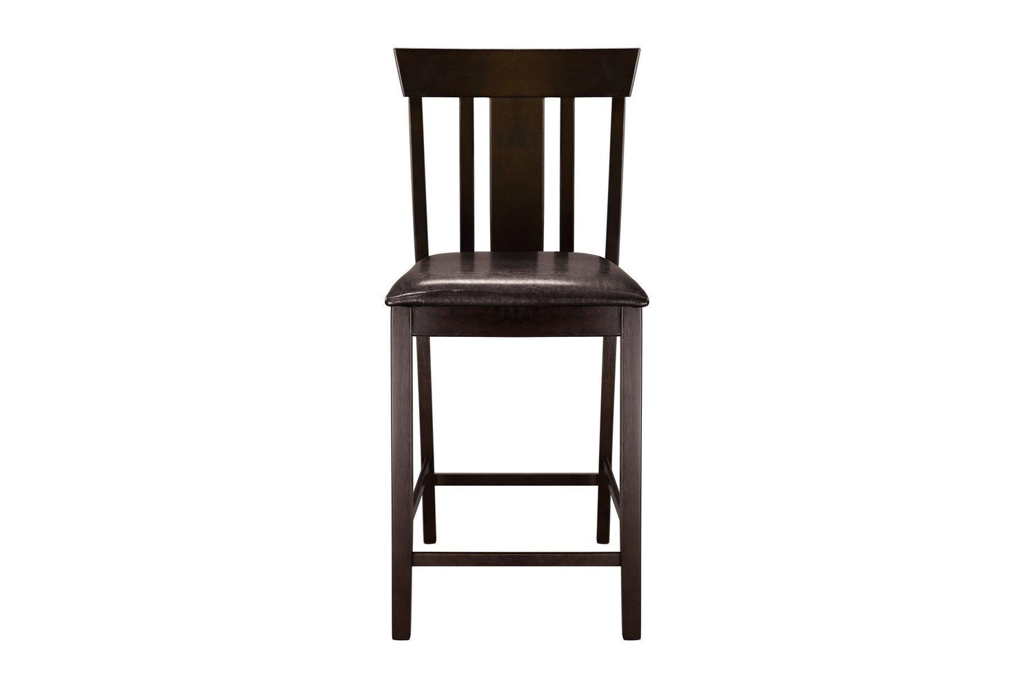 Diego Espresso Finish Modern Solid Wood Faux Leather Seat Square Counter Height Dining Room Set - Ella Furniture