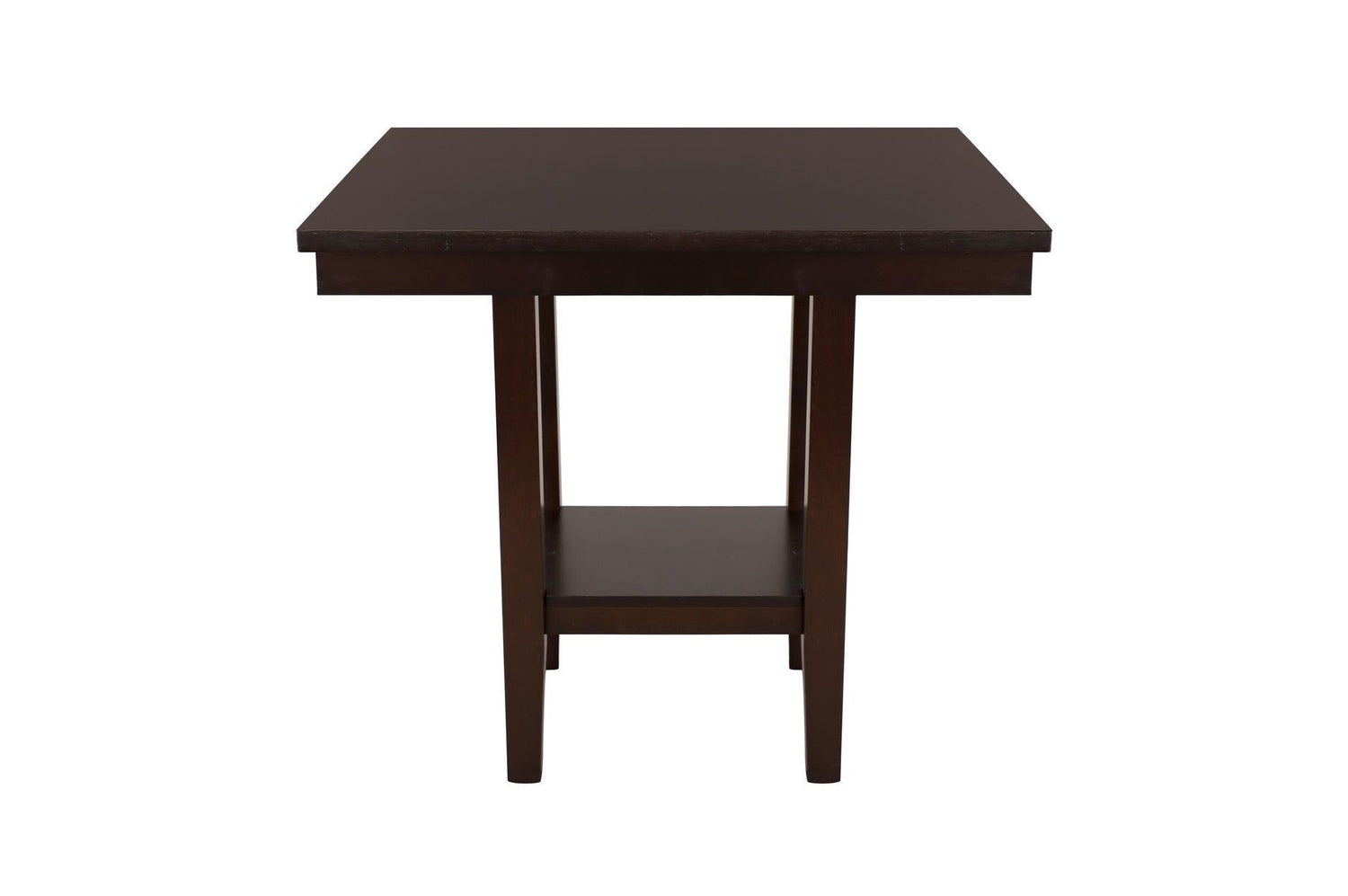 Diego Espresso Finish Modern Solid Wood Faux Leather Seat Square Counter Height Dining Room Set - Ella Furniture