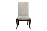 Savion Neutral Espresso Contemporary Wood Fabric Upholstered Seat Rectangular Dining Room Set - Ella Furniture