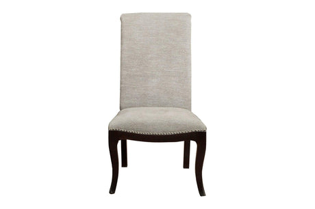Savion Neutral Espresso Contemporary Wood Fabric Upholstered Seat Rectangular Dining Room Set - Ella Furniture