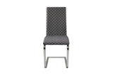 Yannis White/Gray Modern Contemporary Metal Dining Room Set - Ella Furniture
