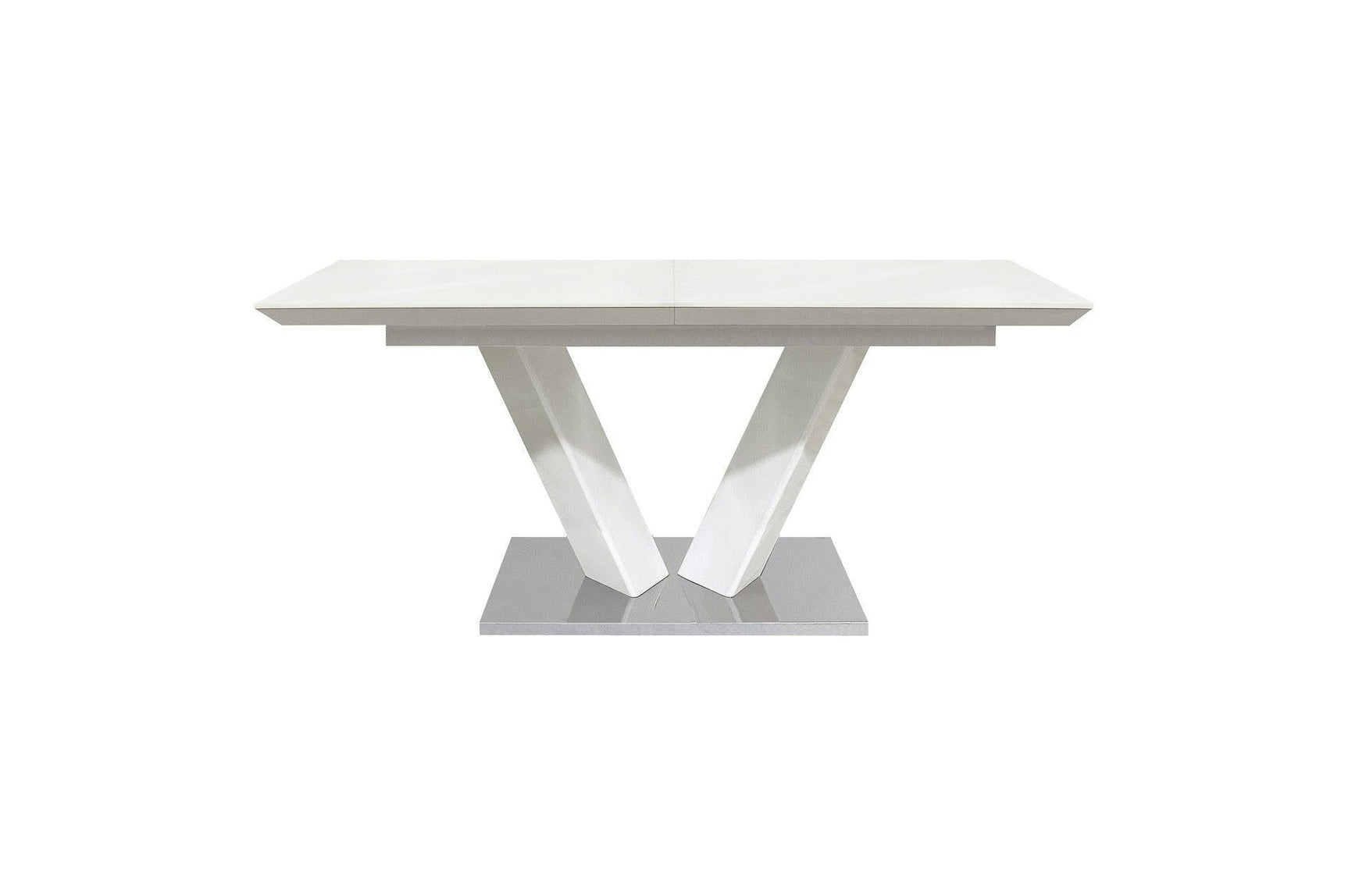 Yannis White/Gray Modern Contemporary Metal Dining Room Set - Ella Furniture