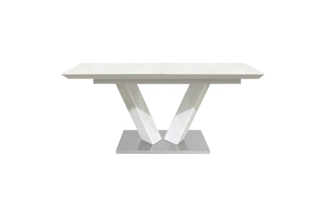 Yannis White/Gray Modern Contemporary Metal Dining Room Set - Ella Furniture