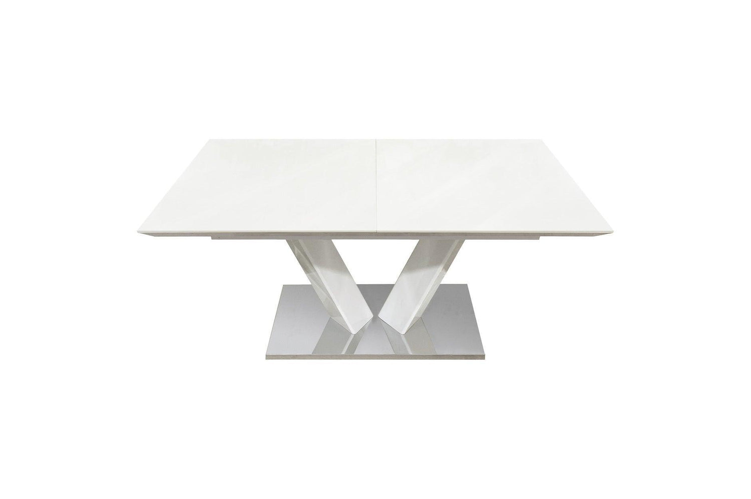 Yannis White/Gray Modern Contemporary Metal Dining Room Set - Ella Furniture