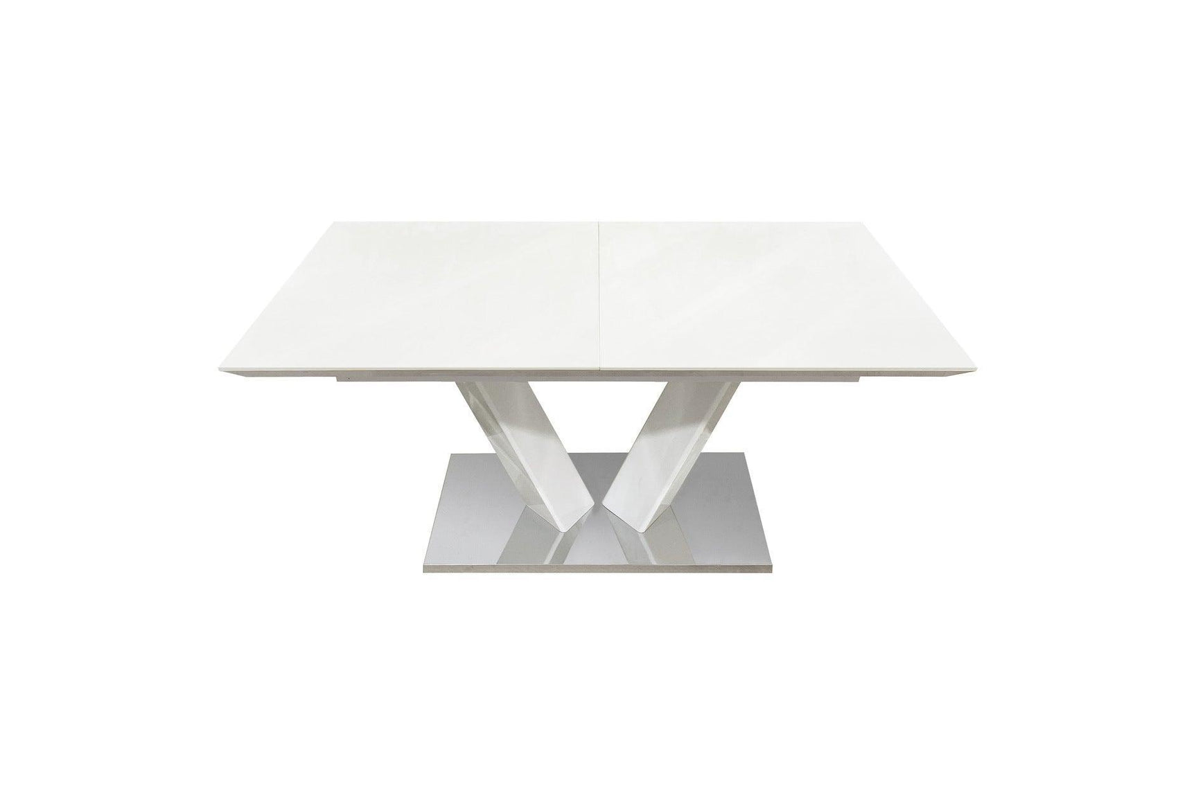 Yannis White/Gray Modern Contemporary Metal Dining Room Set - Ella Furniture
