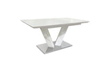 Yannis White/Gray Modern Contemporary Metal Dining Room Set - Ella Furniture