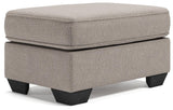 Greaves Driftwood Chenille Ottoman - Ella Furniture