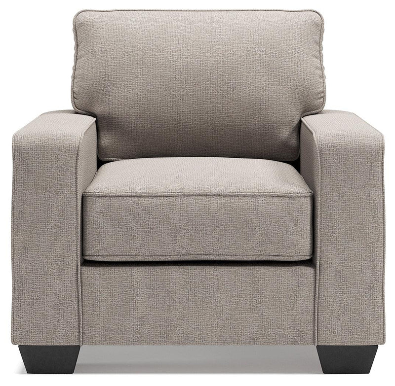Greaves Stone Chenille Chair - Ella Furniture