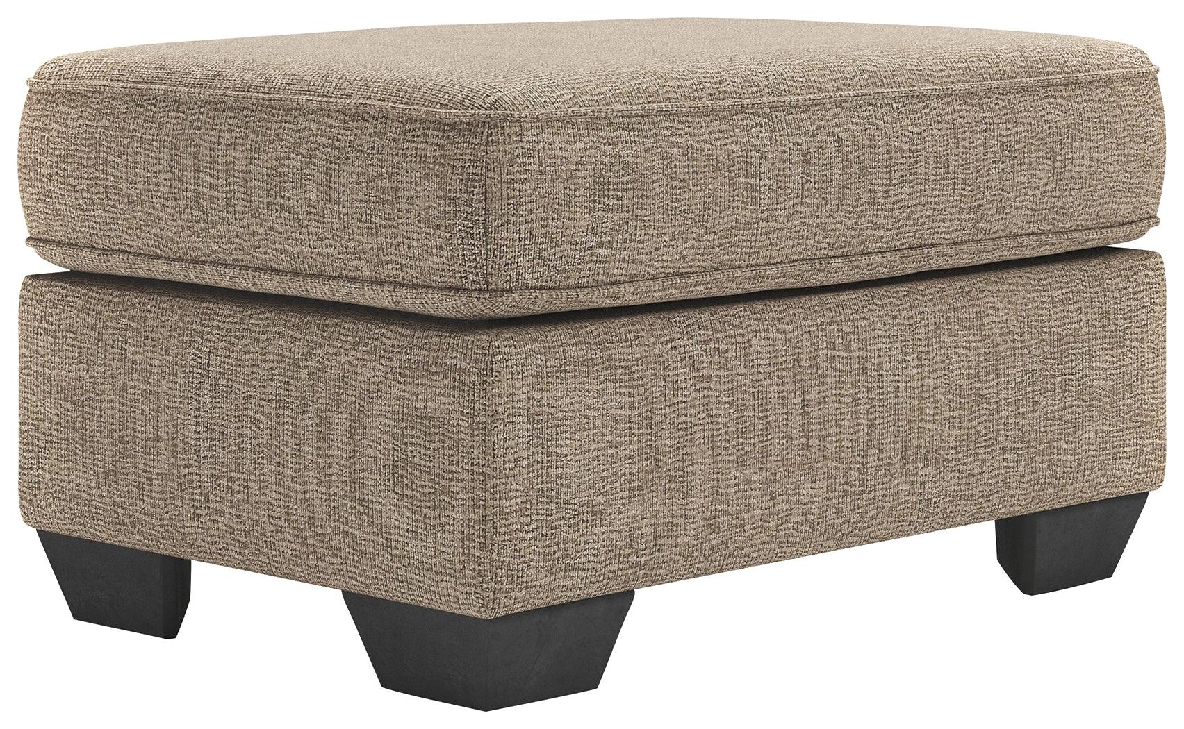 Greaves Driftwood Chenille Ottoman - Ella Furniture