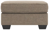 Greaves Driftwood Chenille Ottoman - Ella Furniture