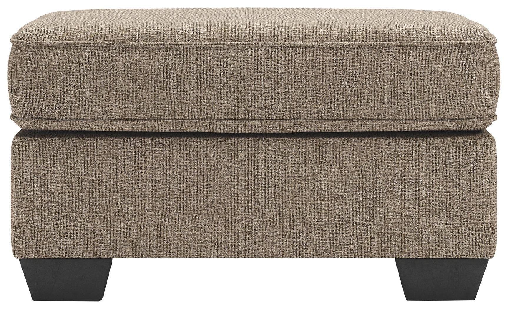 Greaves Driftwood Chenille Ottoman - Ella Furniture