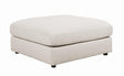 Serene Upholstered Rectangular Ottoman Beige - Ella Furniture