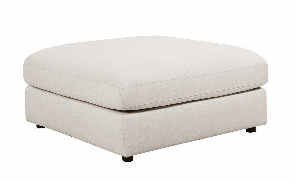 Serene Upholstered Rectangular Ottoman Beige - Ella Furniture
