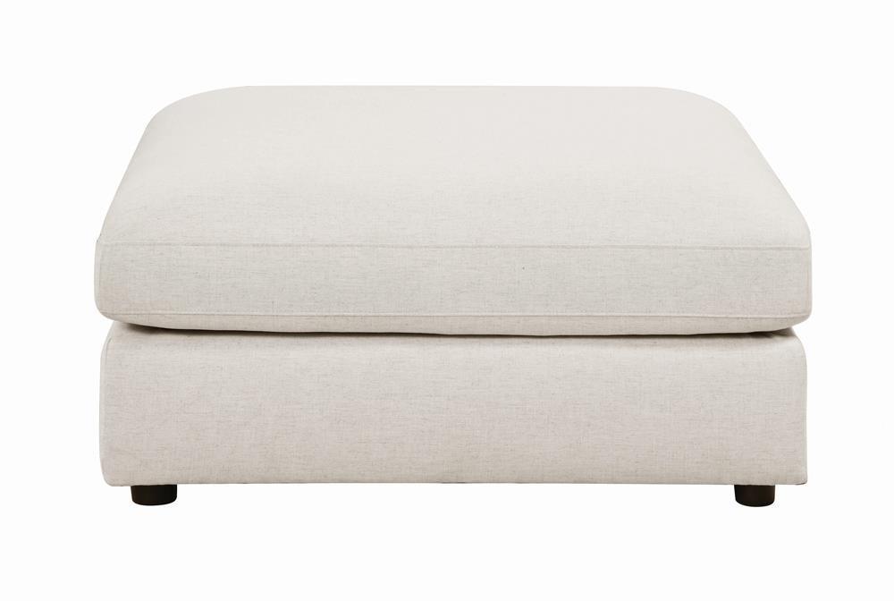Serene Upholstered Rectangular Ottoman Beige - Ella Furniture