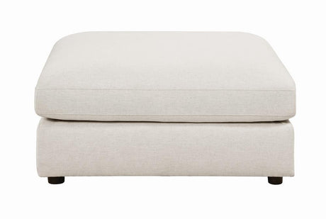 Serene Upholstered Rectangular Ottoman Beige - Ella Furniture