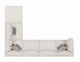 Serene Upholstered Rectangular Ottoman Beige - Ella Furniture