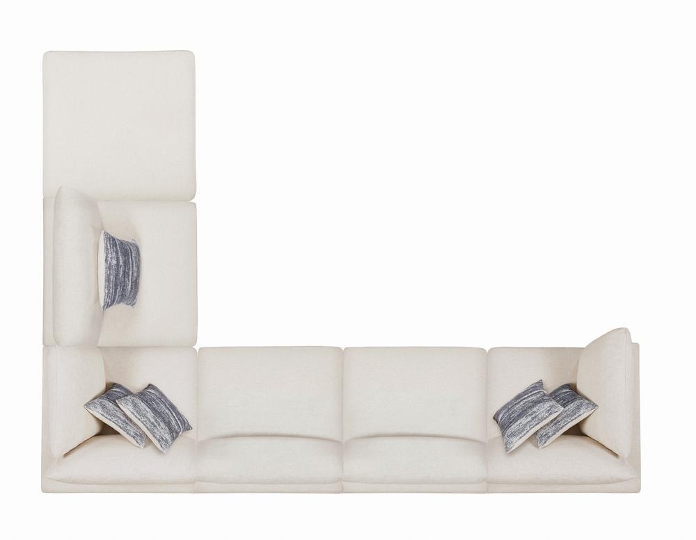 Serene Upholstered Rectangular Ottoman Beige - Ella Furniture