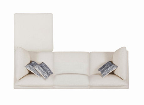 Serene Upholstered Rectangular Ottoman Beige - Ella Furniture