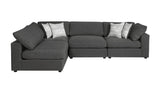 Lamont Rectangular Upholstered Bench Natural And Navy - Ella Furniture