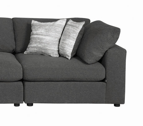 Lamont Rectangular Upholstered Bench Natural And Navy - Ella Furniture