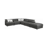 Lamont Rectangular Upholstered Bench Natural And Navy - Ella Furniture