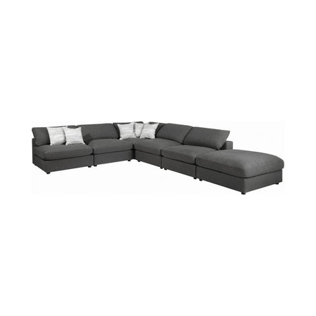 Lamont Rectangular Upholstered Bench Natural And Navy - Ella Furniture