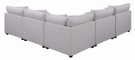 Cambria Square Storage Ottoman Grey - Ella Furniture