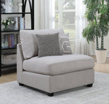Cambria Square Storage Ottoman Grey - Ella Furniture