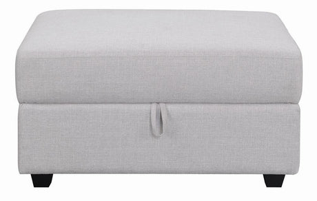 Cambria Square Storage Ottoman Grey - Ella Furniture
