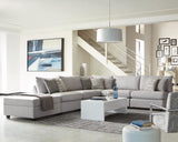 Cambria Square Storage Ottoman Grey - Ella Furniture