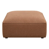 Jennifer Upholstered Ottoman Terracotta - Ella Furniture