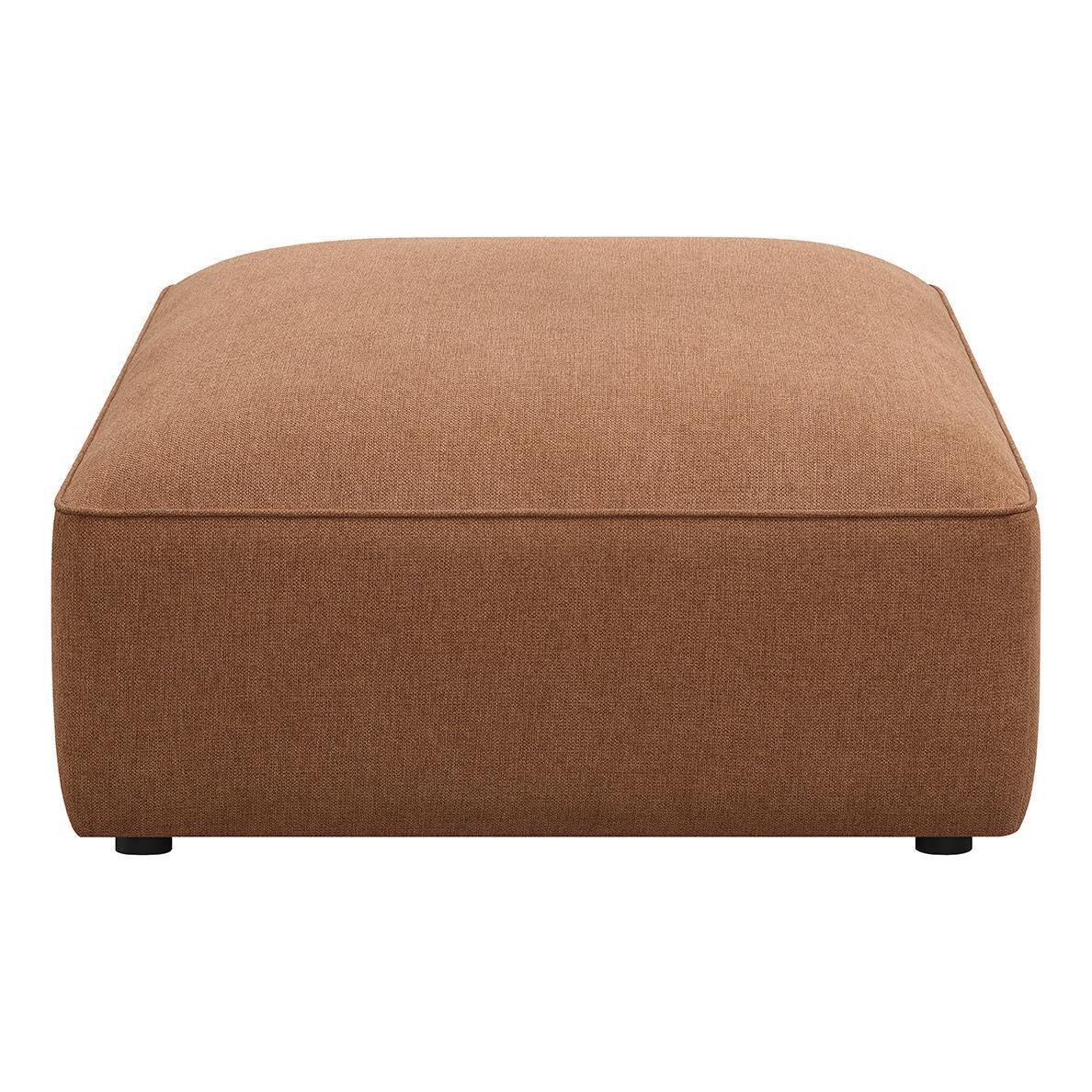 Jennifer Upholstered Ottoman Terracotta - Ella Furniture