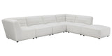 Sunny Upholstered Ottoman Natural - Ella Furniture