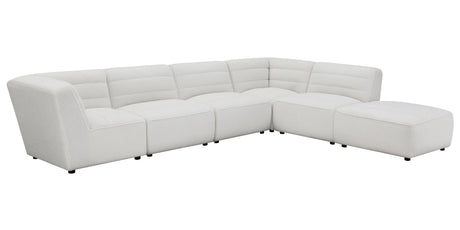 Sunny Upholstered Ottoman Natural - Ella Furniture