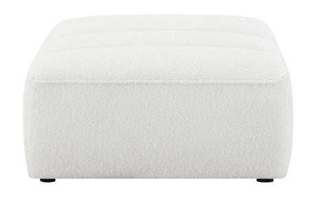 Sunny Upholstered Ottoman Natural - Ella Furniture