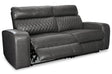Samperstone Gray 2-Piece Power Reclining Sectional - Ella Furniture