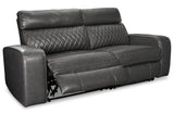 Samperstone Gray 2-Piece Power Reclining Sectional - Ella Furniture
