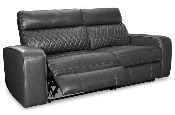 Samperstone Gray 2-Piece Power Reclining Sectional - Ella Furniture