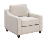Christine Upholstered Cushion Back Chair Beige - Ella Furniture