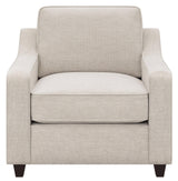 Christine Upholstered Cushion Back Chair Beige - Ella Furniture