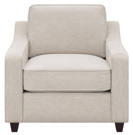 Christine Upholstered Cushion Back Chair Beige - Ella Furniture