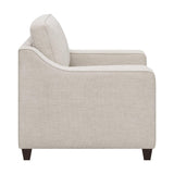 Christine Upholstered Cushion Back Chair Beige - Ella Furniture
